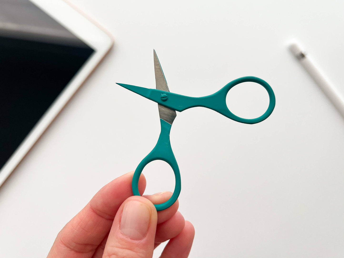 Small needlecraft scissors, tiny embroidery scissors: Mint