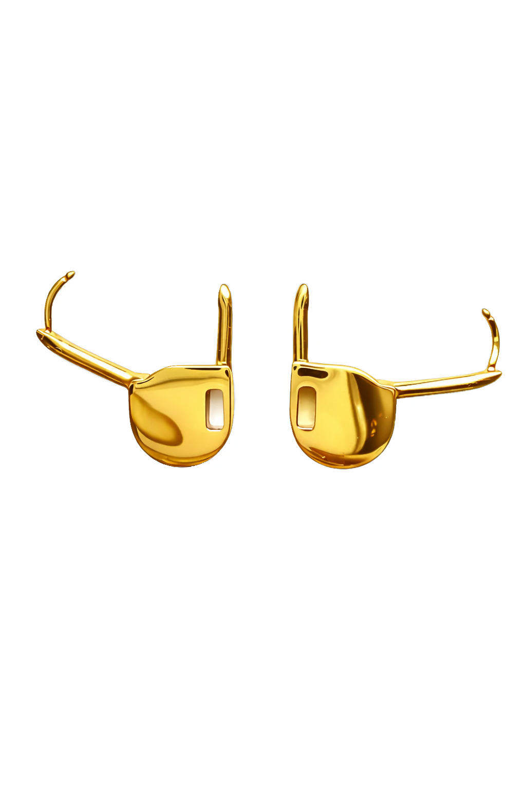 Stitch Marker Earrings in Gold: Pair