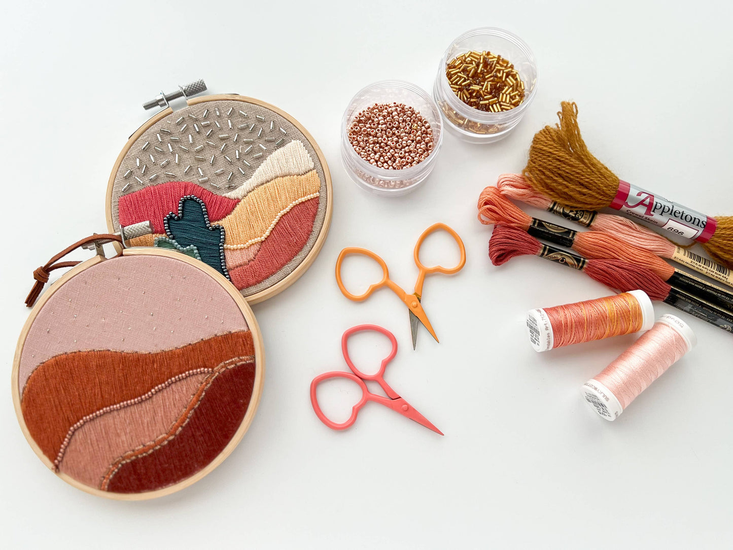 Small Heart scissors, tiny embroidery scissors, little snips: Honey
