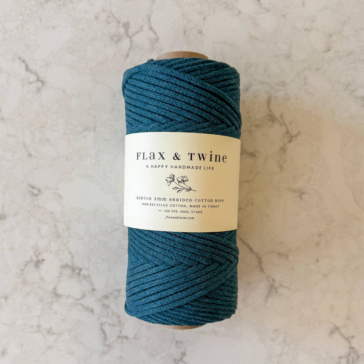 Flax & Twine 5mm Ashton Braided Cotton Rope