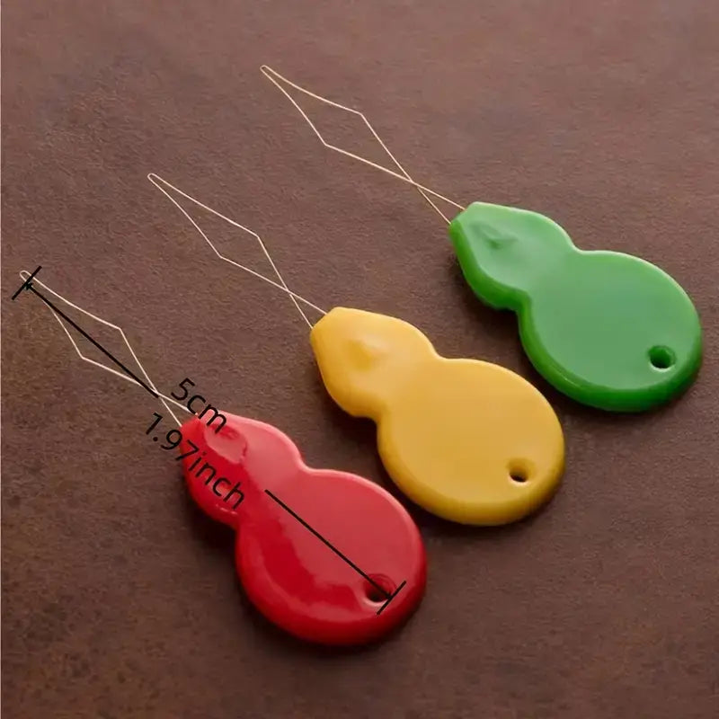 Colorful Plastic Thumb Needle Threader DIY Cross Stitch Tool: 5 Pc