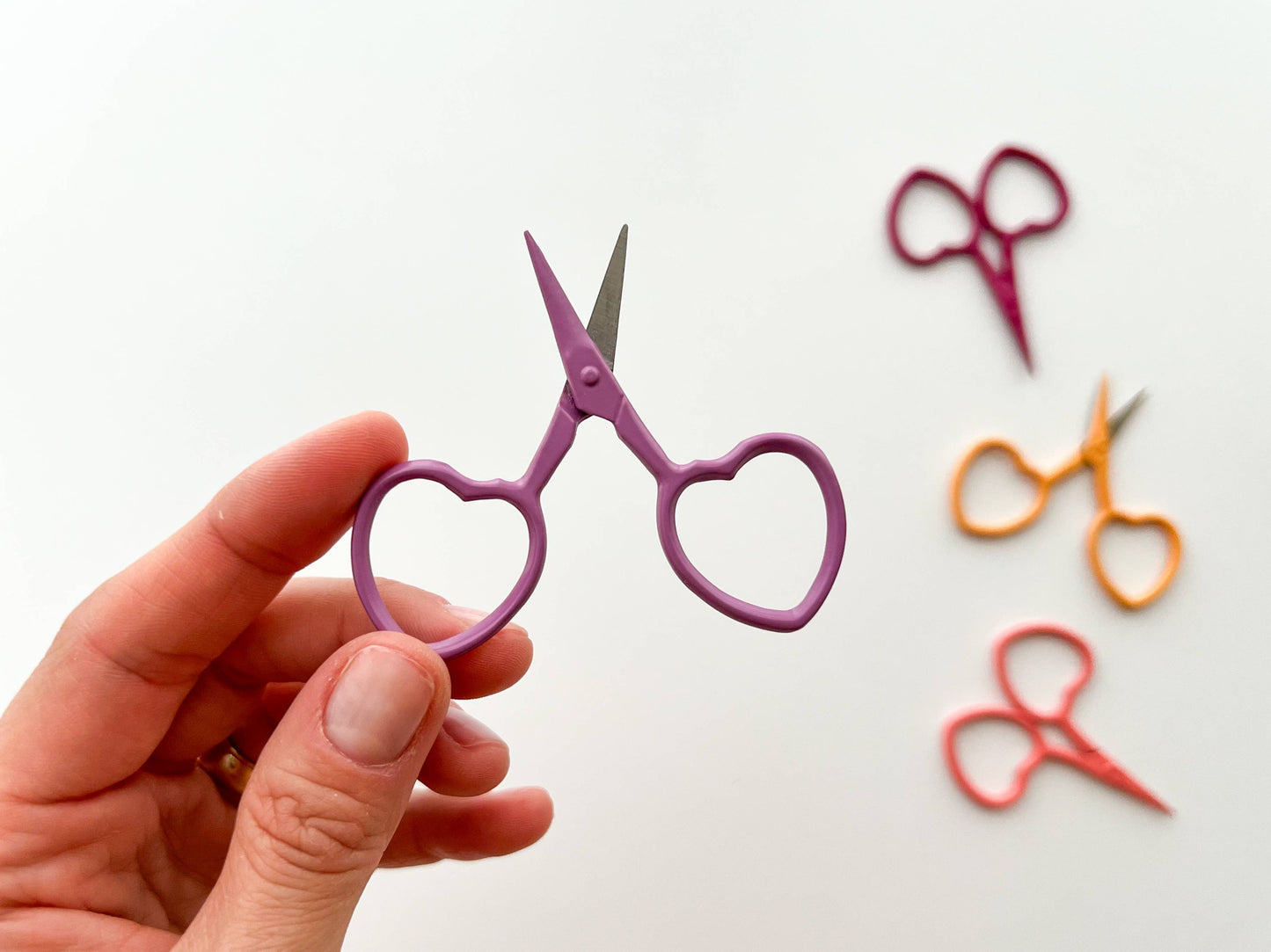 Small Heart scissors, tiny embroidery scissors, little snips: Honey