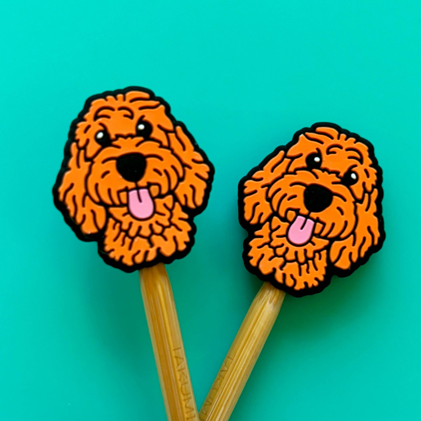 Knitting Needle Point Protectors Golden Doodle Labradoodle