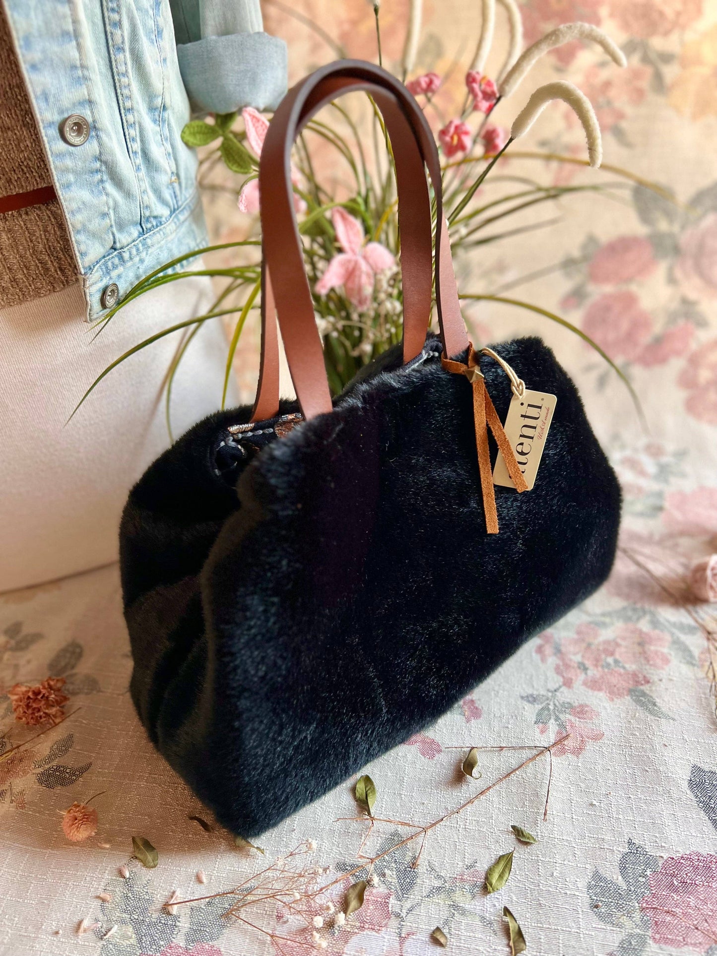 Midnight Mink Divina; USA made handbag and small project bag