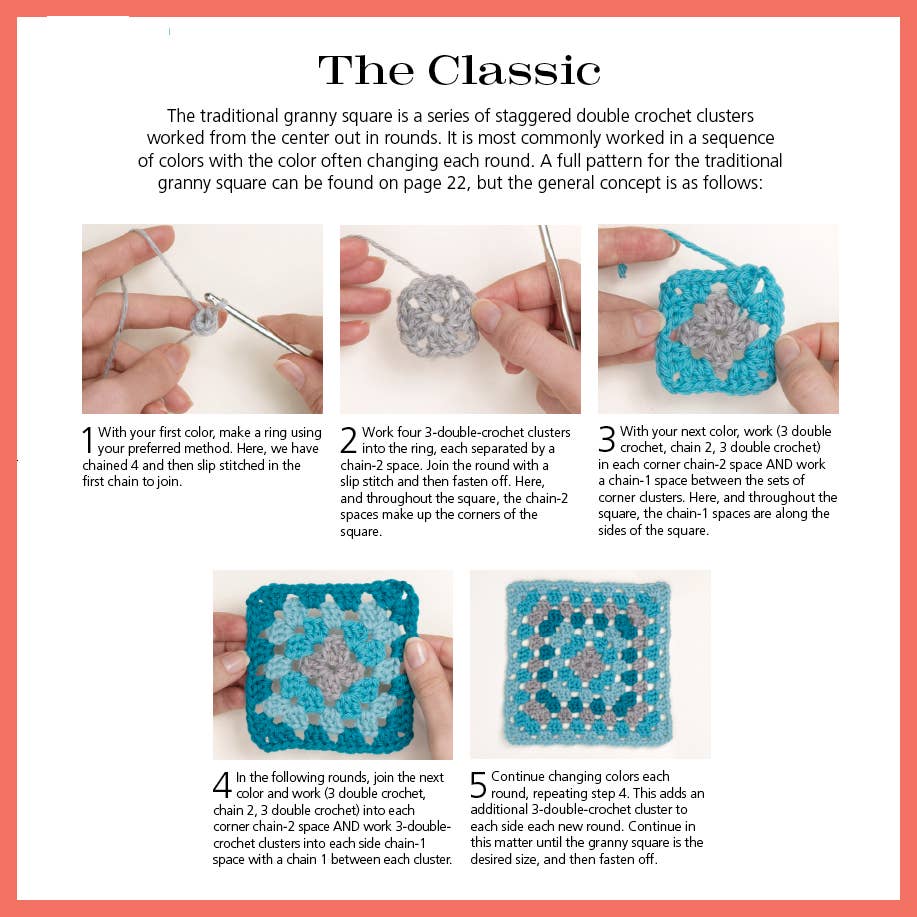 60 Quick Granny Squares: Mix & Match Crochet Motifs