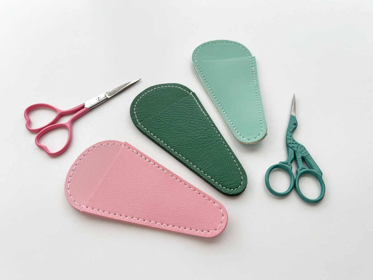 Fundas para tijeras, estuche pequeño para tijeras, funda de cuero de Matryoshka Doll Shop
