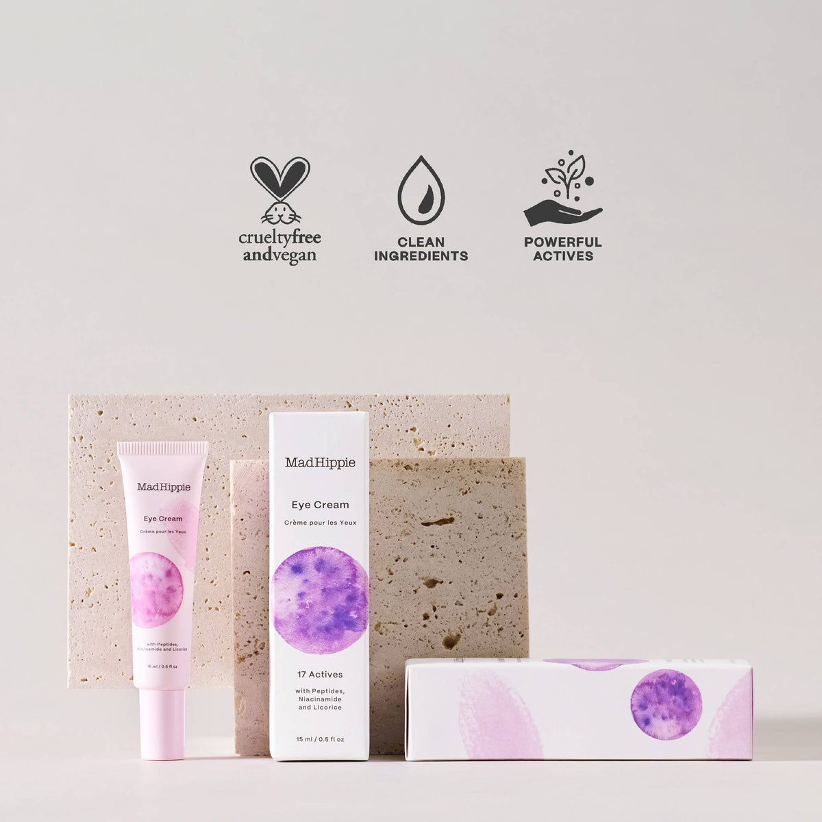 Crema para ojos con péptidos y antioxidantes de Mad Hippie