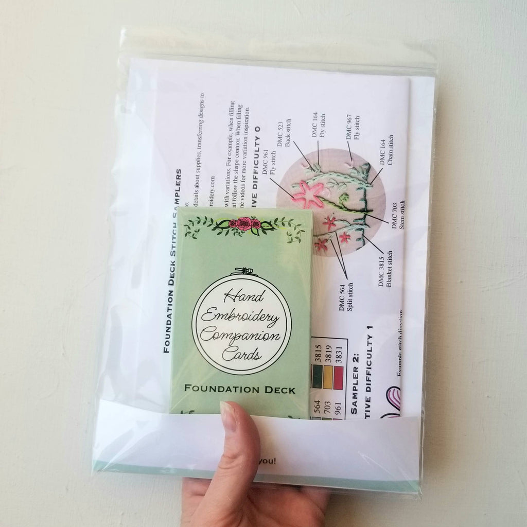 Tarjetas de consulta para bordado a mano de Jessica Long Embroidery