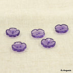 Botón "Papeete flower 4 petals" de 18 mm: Sapphire blue de LA DROGUERIE