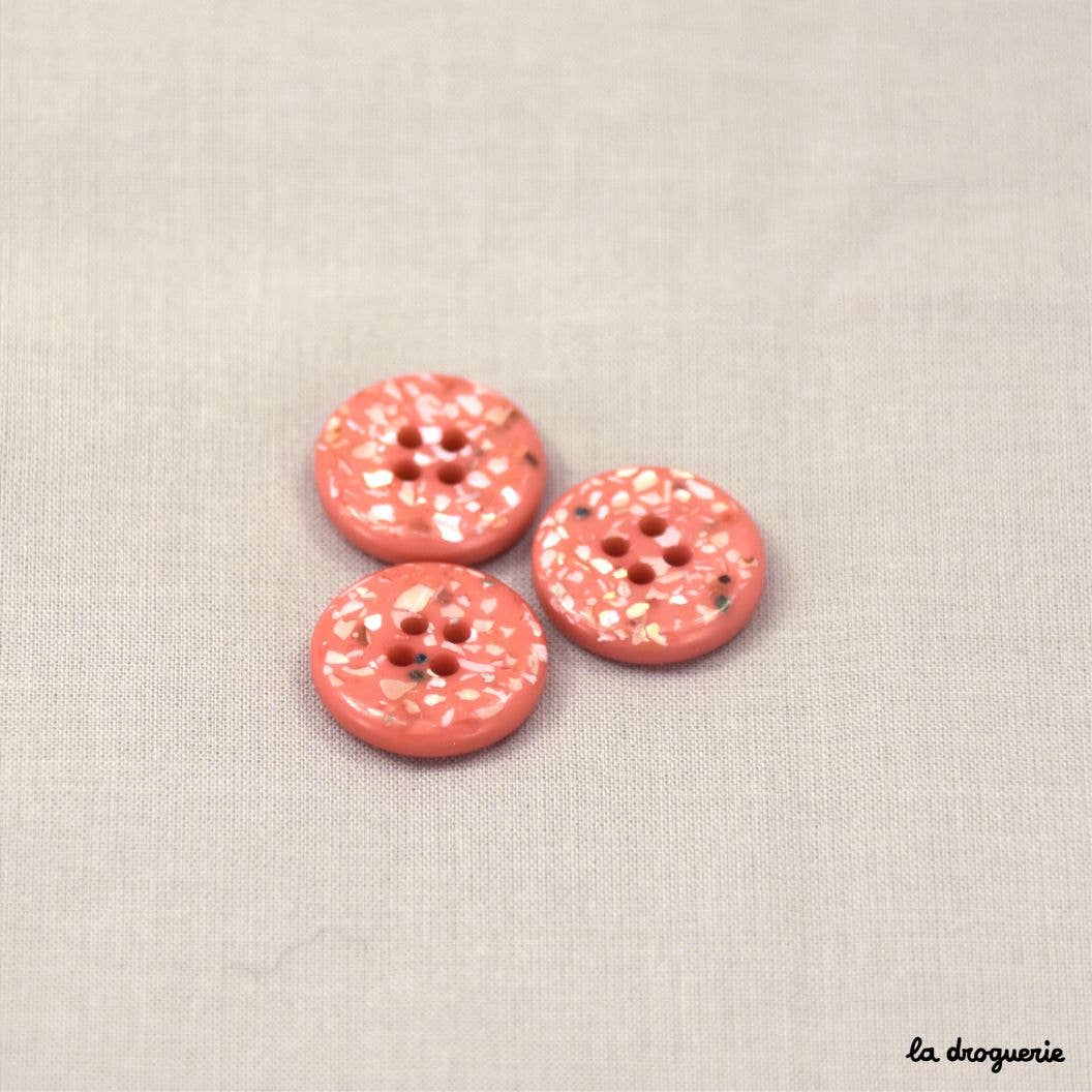 "Pretty Pebbles" Button 15 mm - Button 15 mm: Mustard yellow