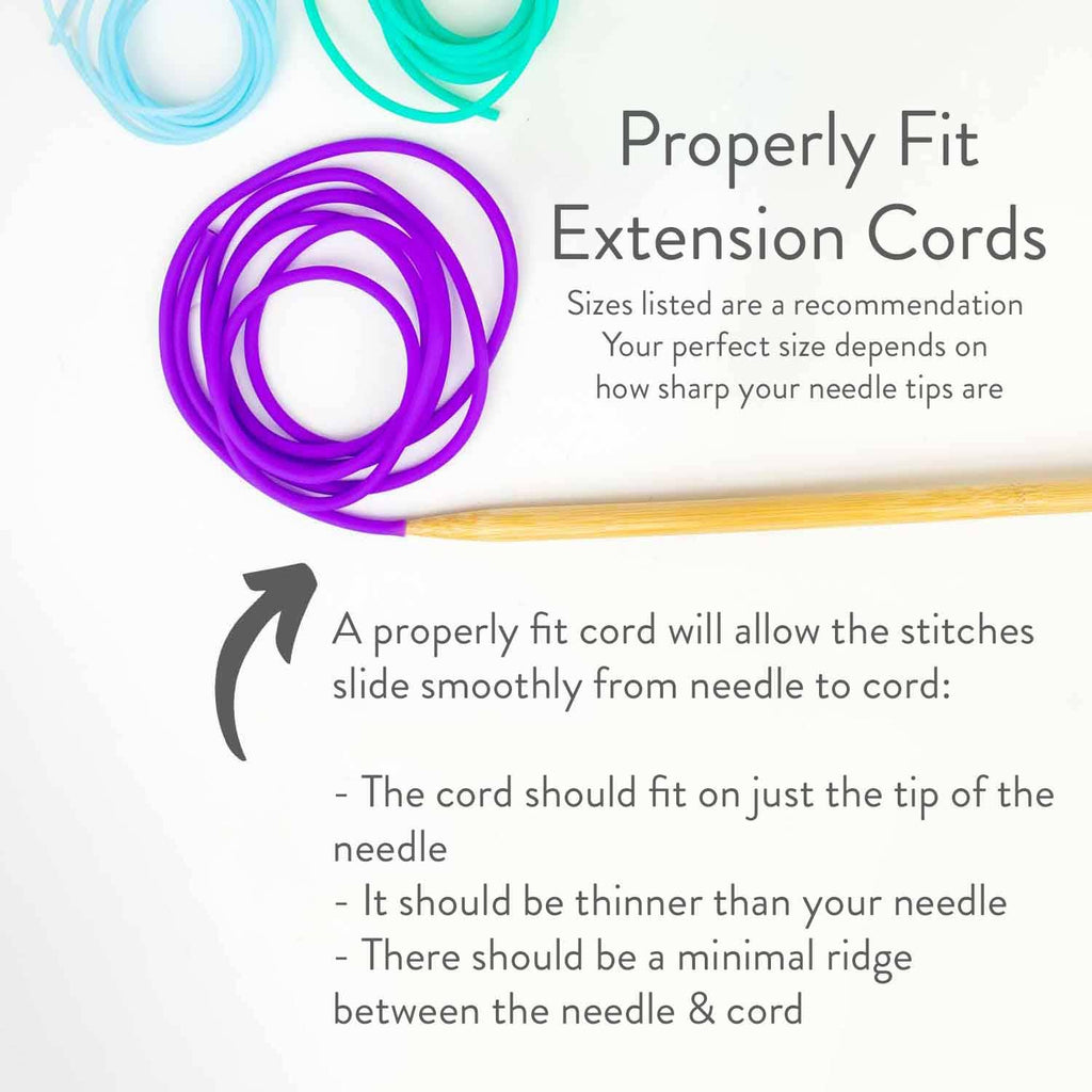 Knit Extension Cords - Stitch Holder Cords by Twice Sheared Sheep