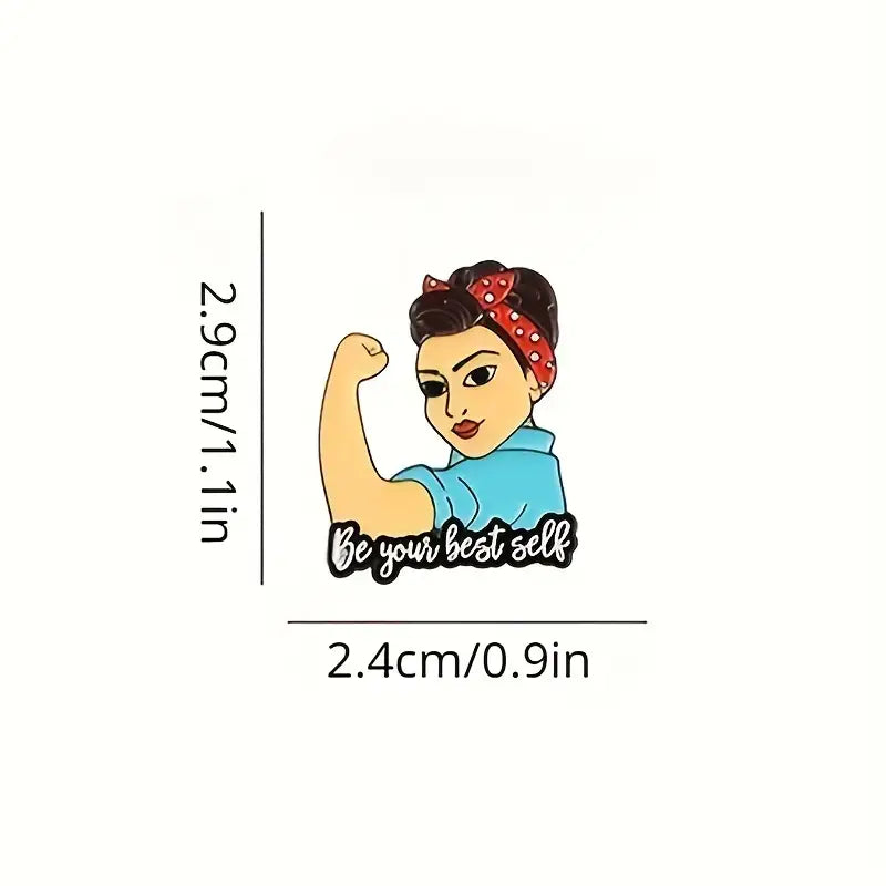 Be Your Best Self’ Rosie-Themed Empowerment Enamel Pin