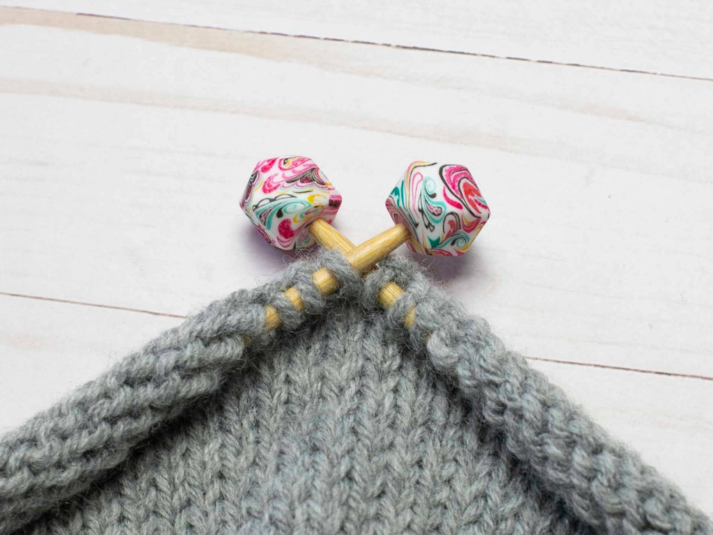 Pink Paisley Hexagon | Stitch Stoppers Knitting Notions by Fox & Pine Stitches