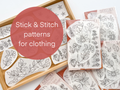 Stick & Stitch Floral embroidery patterns for clothing by Matryoshka Doll Shop