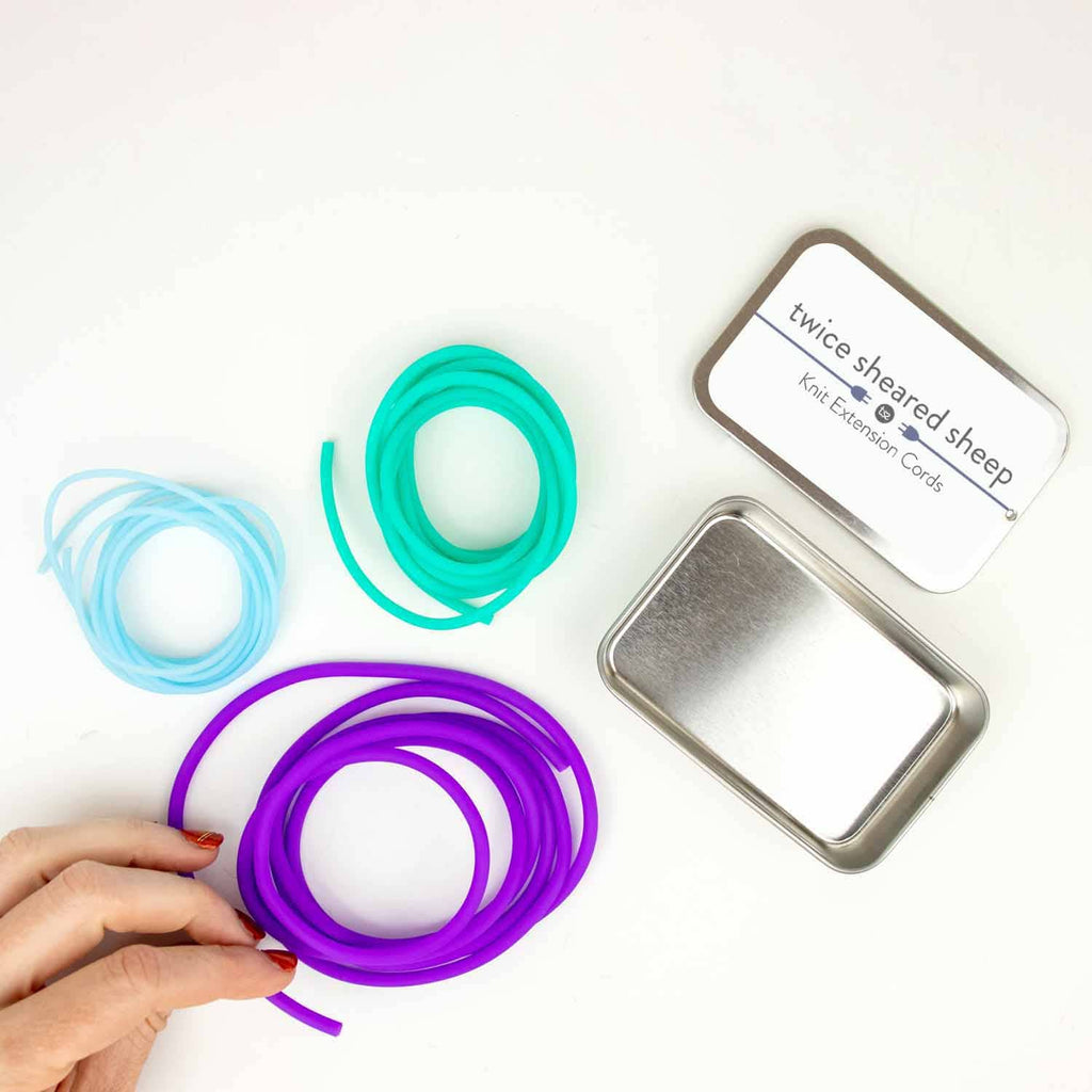 Knit Extension Cords - Stitch Holder Cords by Twice Sheared Sheep