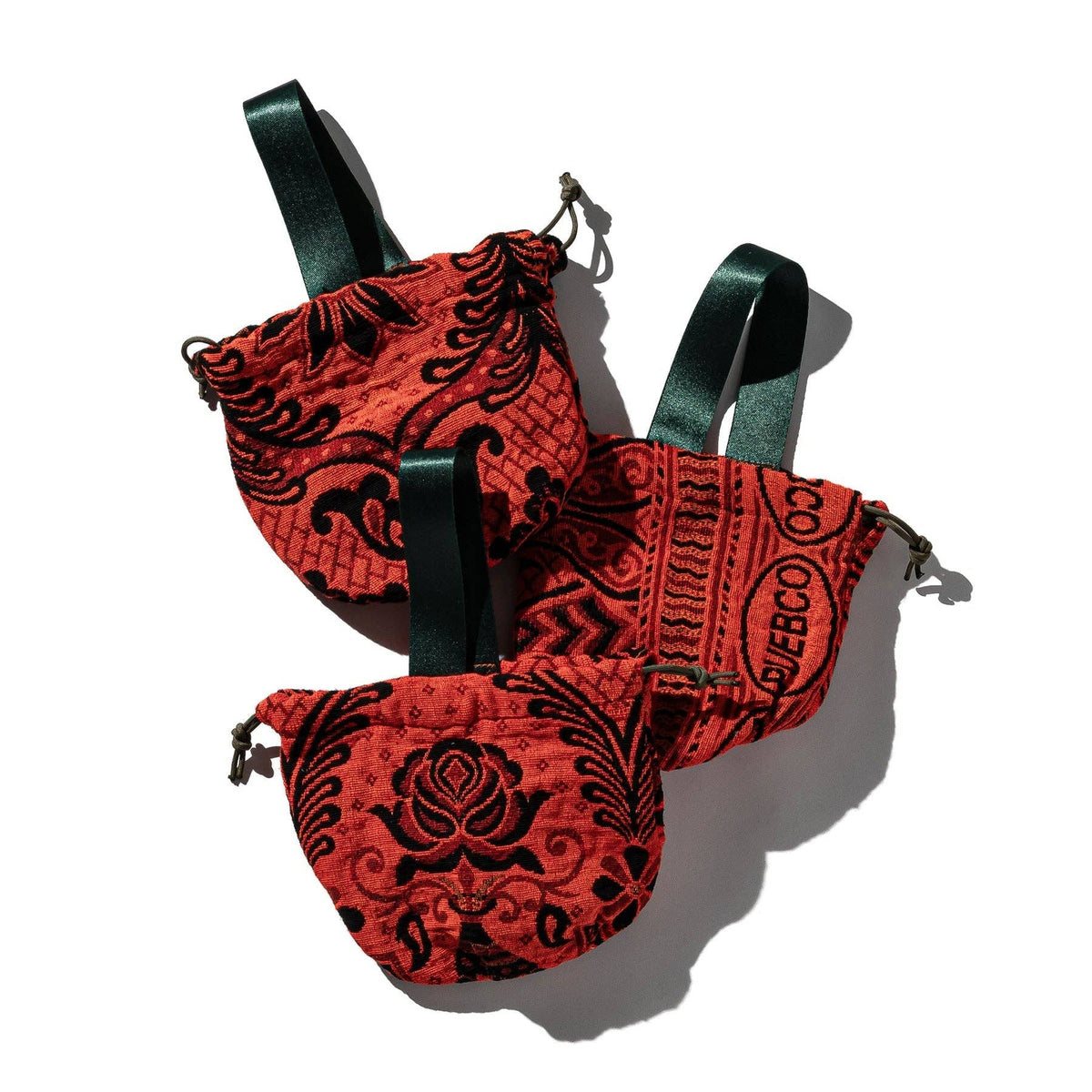 Jacquard Fabric Drawstring Bag by Puebco