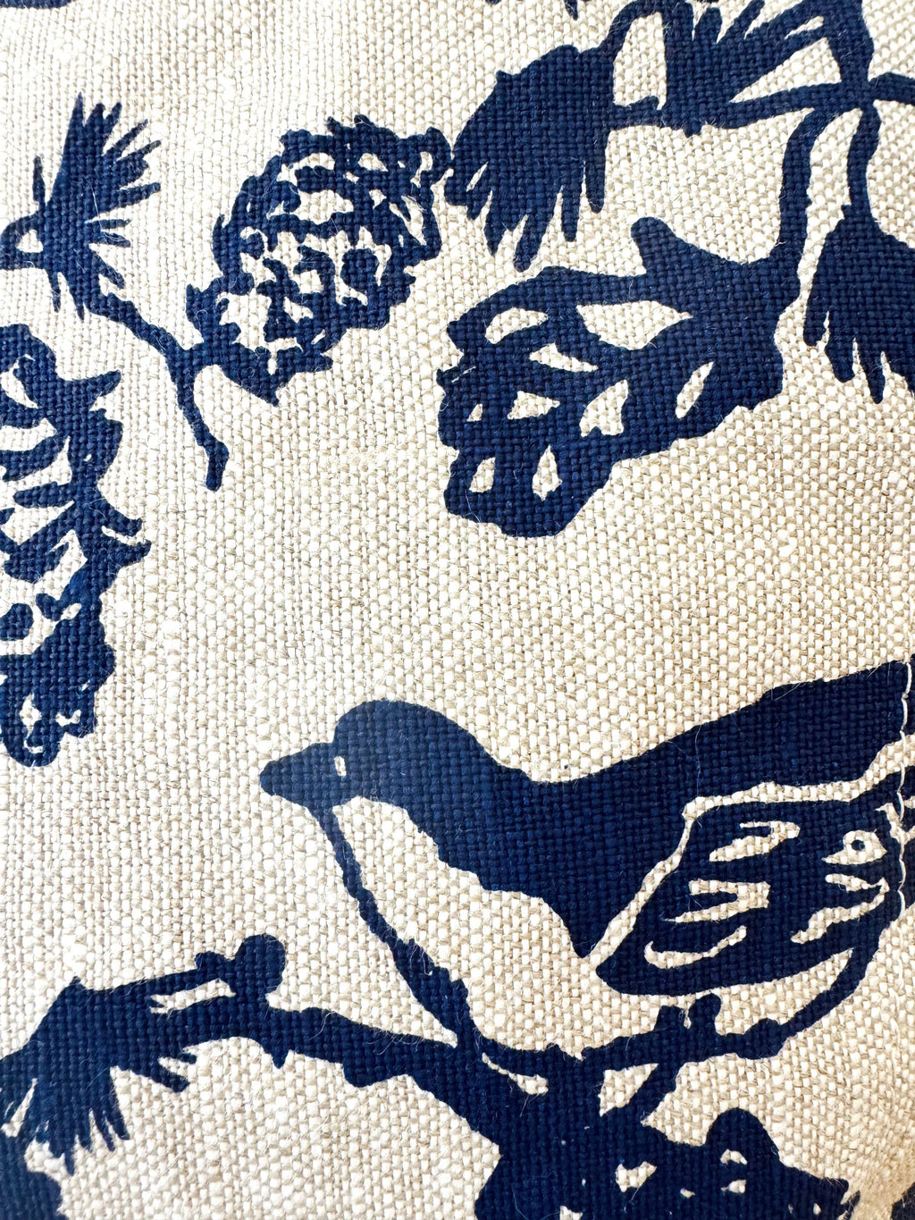 Pine Cone Heavy Linen Boho Tote Bag: Navy by Erin Flett