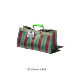 BOLSA DE RAYAS DE PLÁSTICO RECICLADO - Ancha: Green x Pink de Puebco