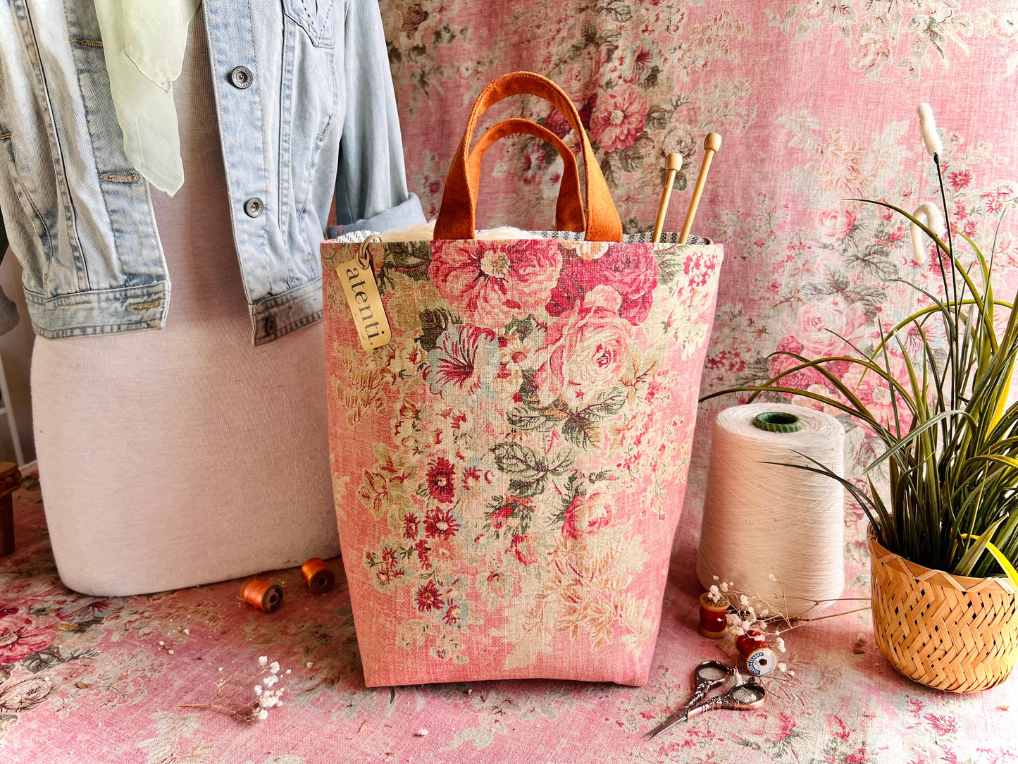 Rosewood Hope Basket, Project Bag