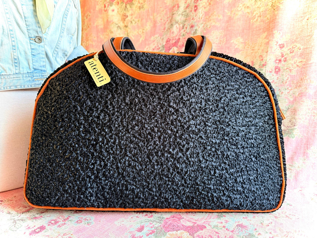 Bolsa de viaje Overnighter Weekender Persian Lamb de Atenti, hecha a mano en EE. UU.