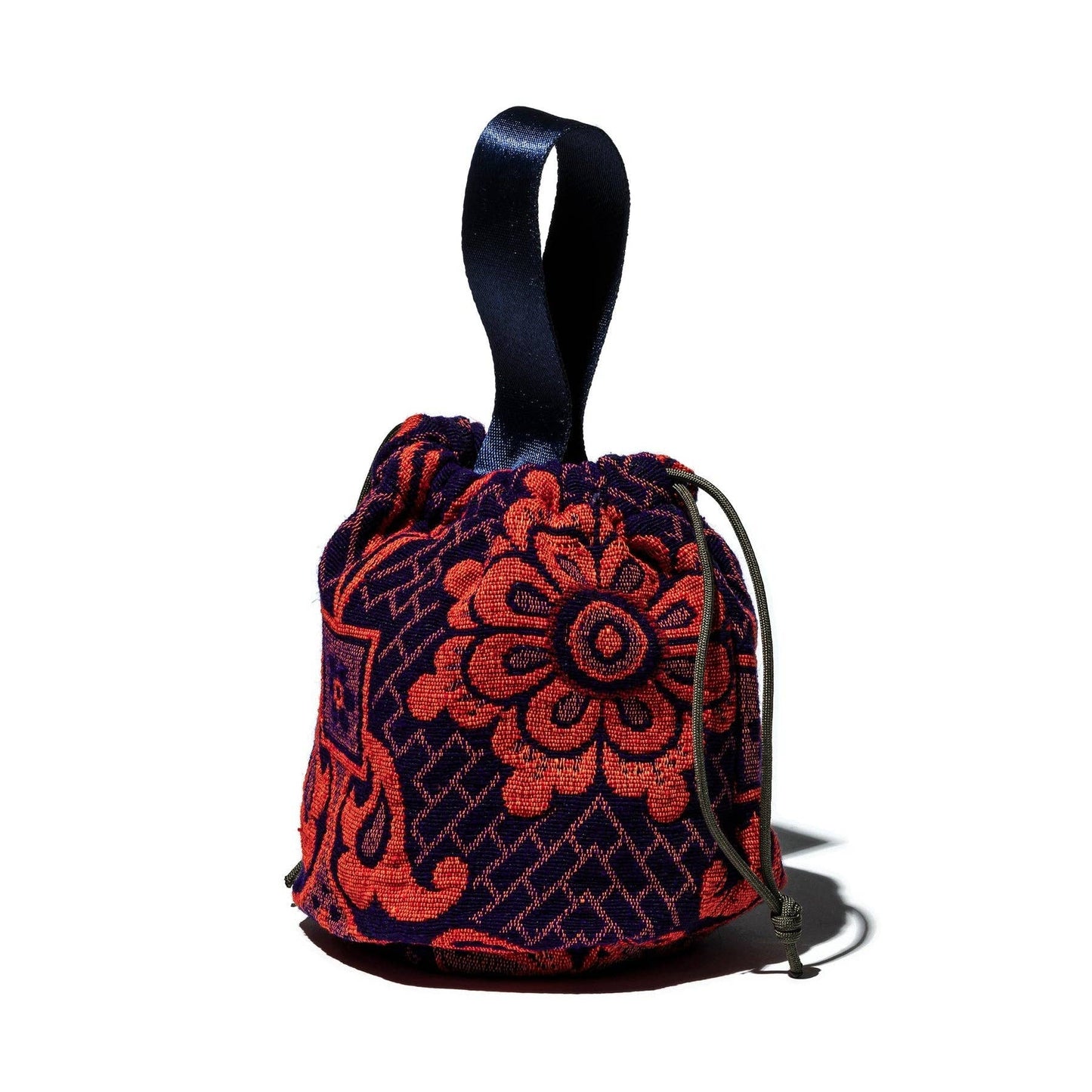 Jacquard Fabric Drawstring Bag