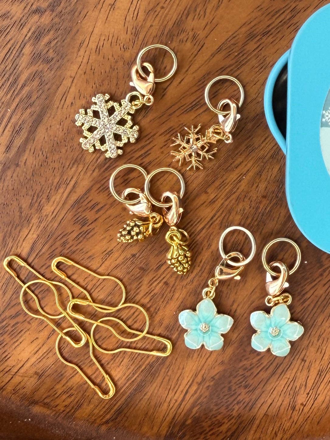 Pinecone Stitch Markers by Lemonwood