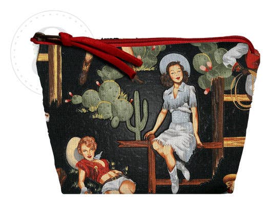 Estuche para accesorios "Western" Pinup Cowgirl de Atenti