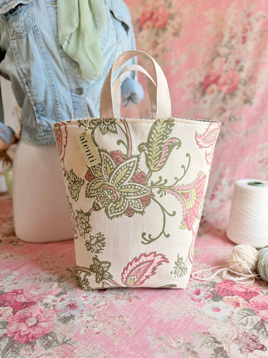 Rosalie Hope Basket – Handmade USA Floral Knitting & Crochet Tote