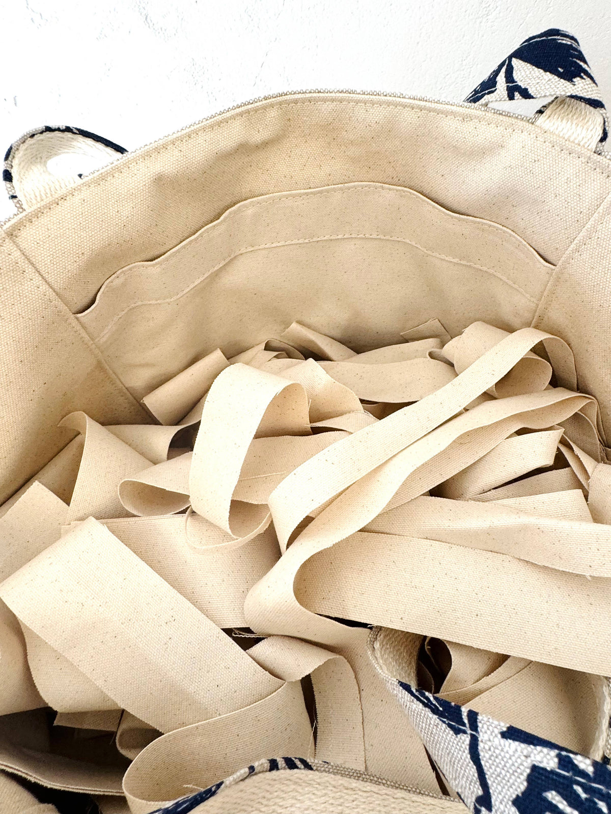 Pine Cone Heavy Linen Boho Tote Bag: Navy by Erin Flett