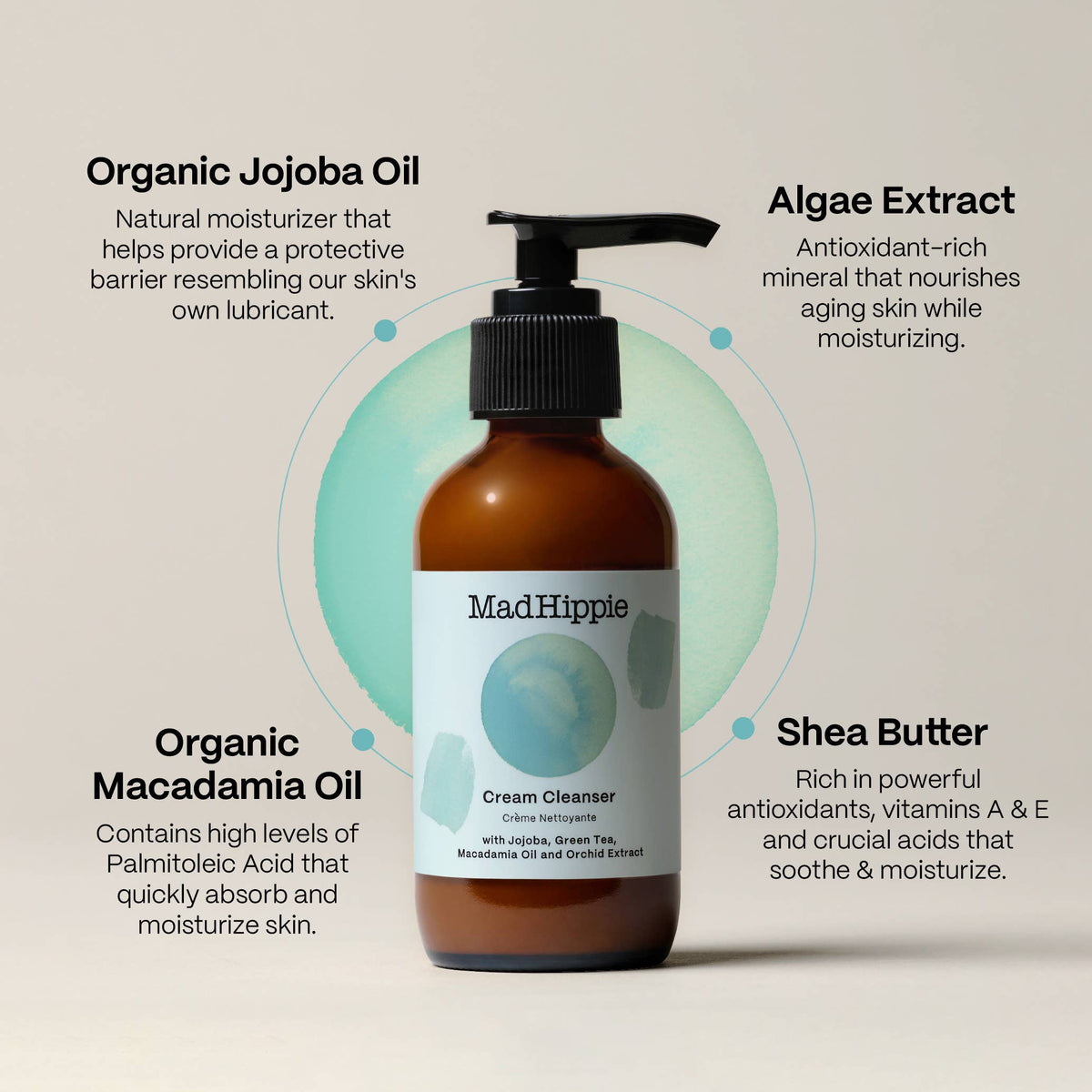 Crema limpiadora - limpiador facial hidratante de Mad Hippie