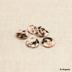 Botón Cheetah con borde, 4 agujeros, 18 mm, de LA DROGUERIE