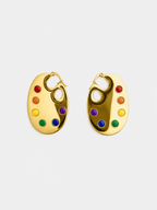 Aretes Paint Palette: Silver de Coco Clem