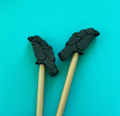 Protectores de puntas para agujas de tejer - cuervo, Halloween, gótico, de Comma Craft Co