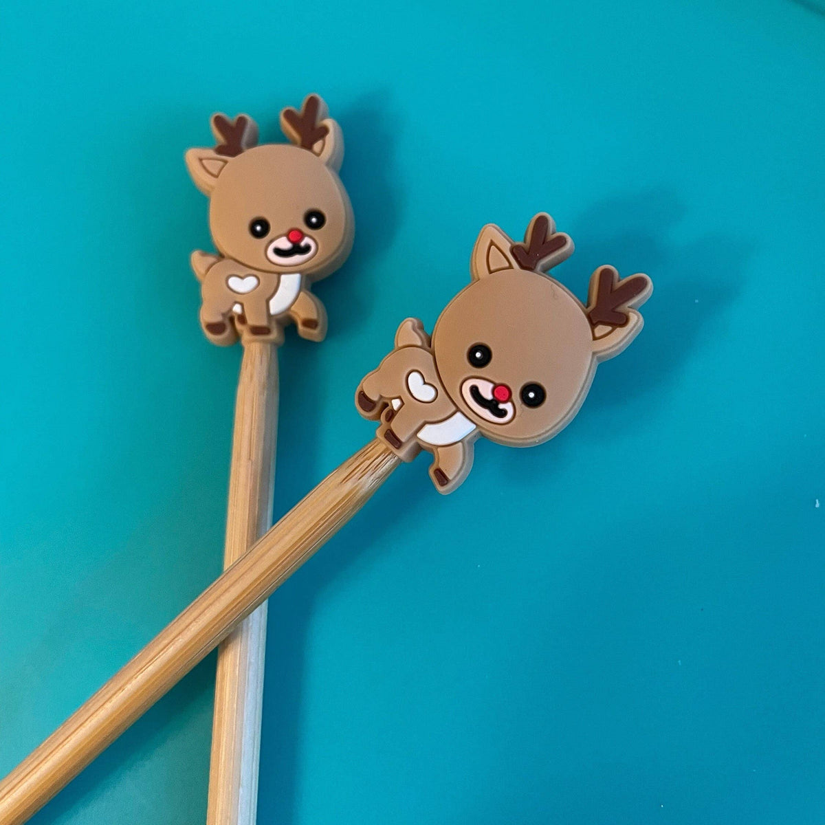 Reno kawaii, regalito navideño de Santa, de silicona, de Comma Craft Co
