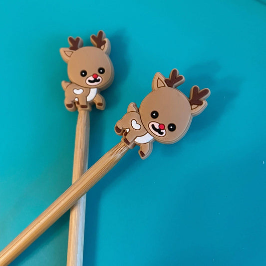 Kawaii Reindeer Christmas Stocking Stuffer Santa Silicone