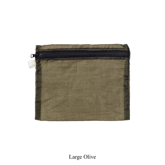 VINTAGE PARACHUTE LIGHT POUCH: Olive / Large
