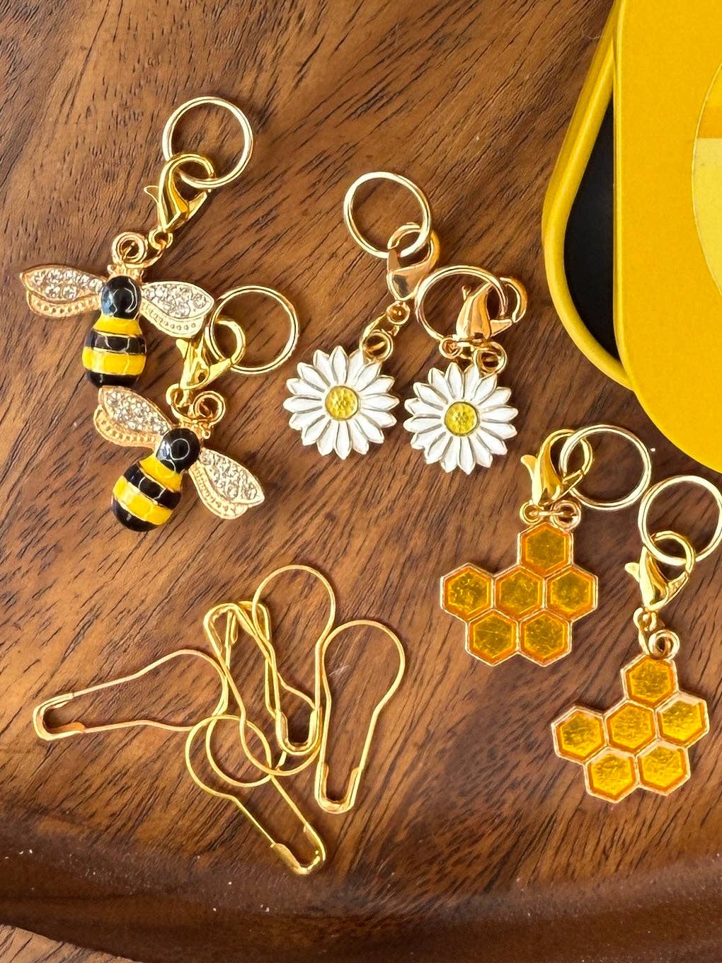 Honeybee Stitch Markers by Lemonwood
