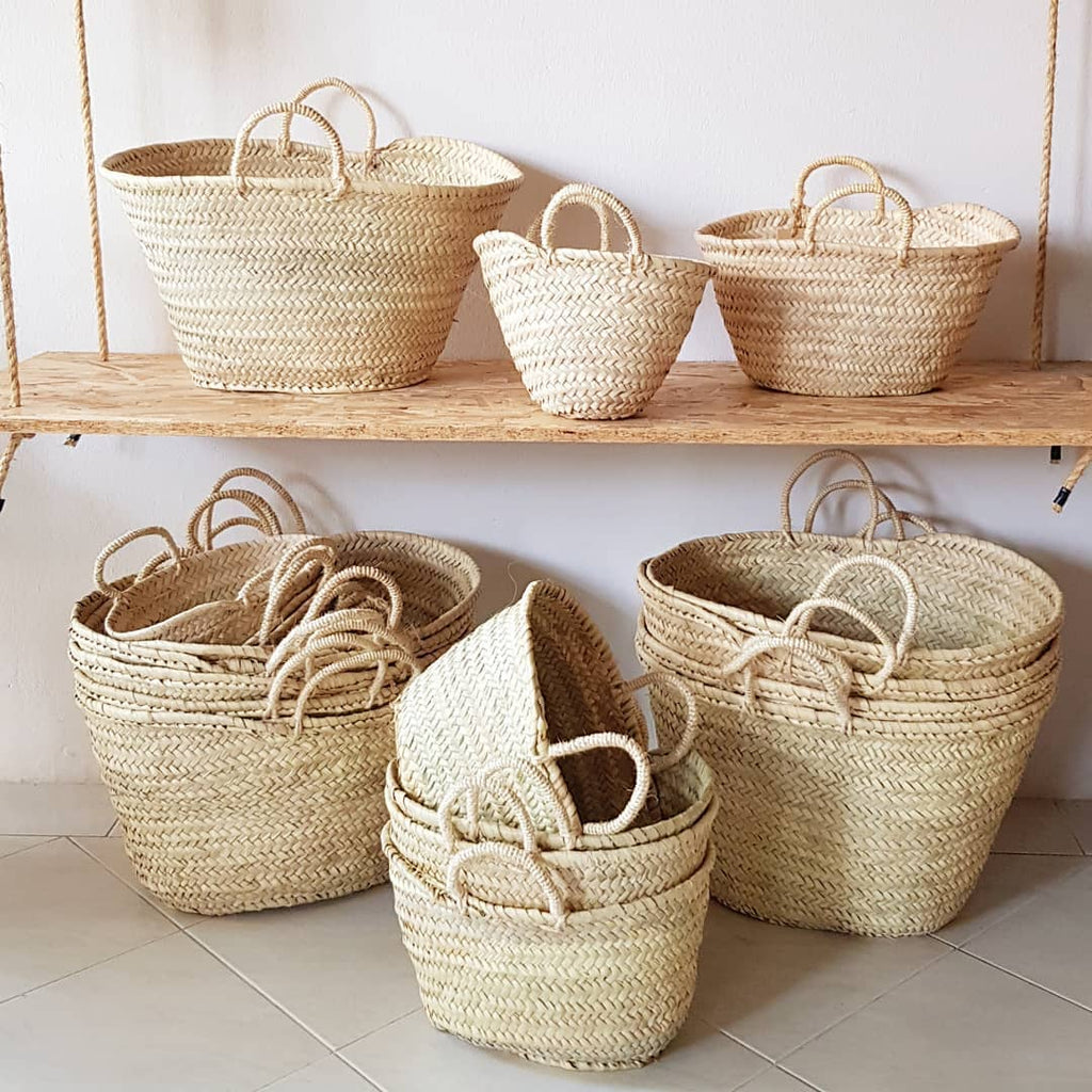 Canasta francesa para compras, canasta marroquí, canasta de paja: grande de NomadWeave Ltd