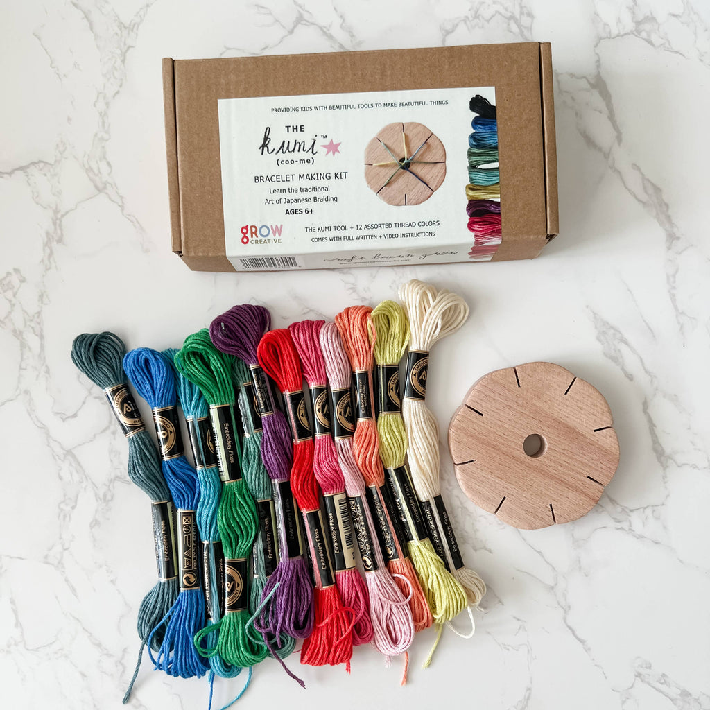 The Kumi Wheel: kit para hacer pulseras de kumihimo de Grow Creative