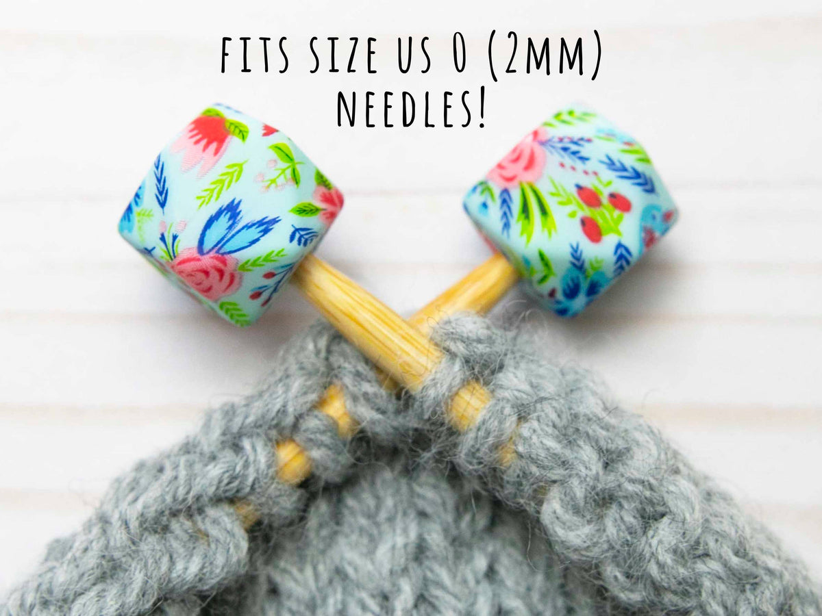 *Orificio pequeño* Blue Floral Hexagon | Stitch Stoppers de Fox & Pine Stitches
