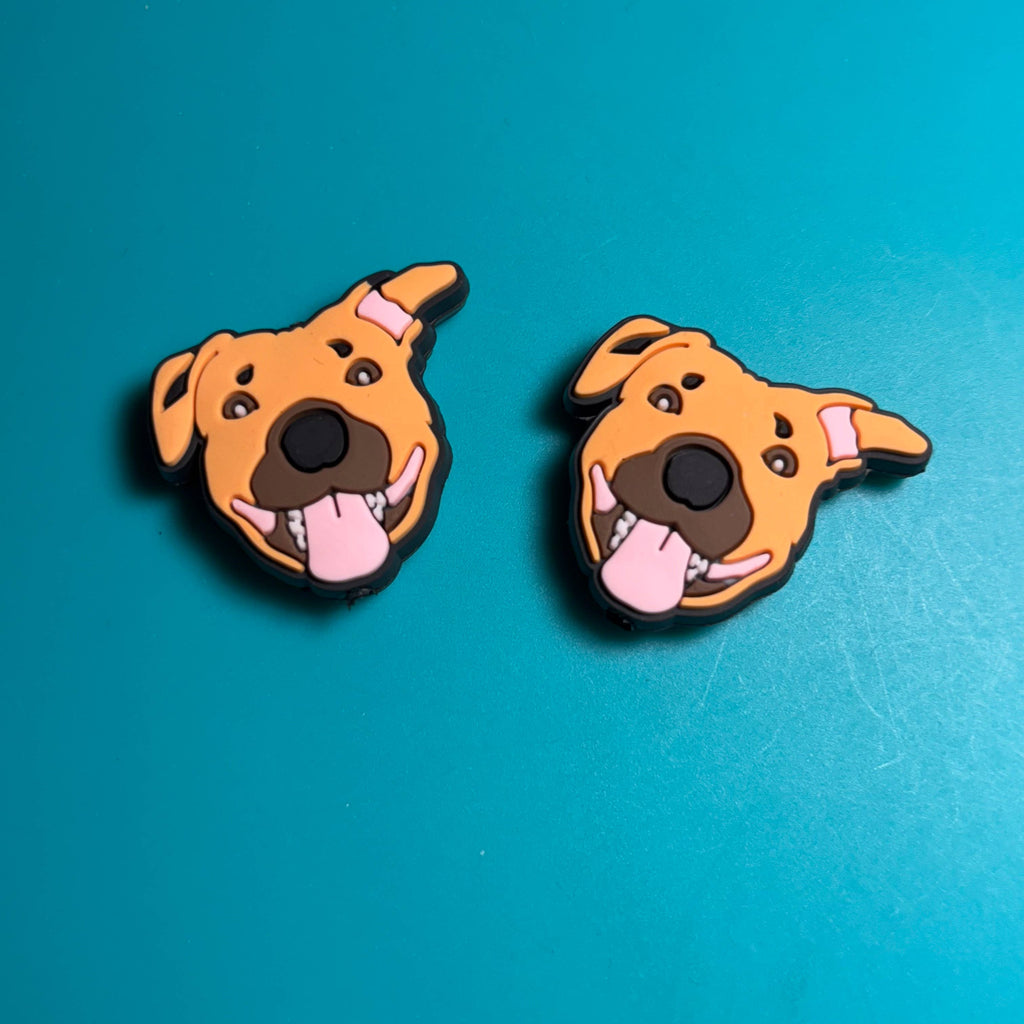 Protectores de puntas para agujas de tejer - varias razas de perros: Beige (tongue) de Comma Craft Co