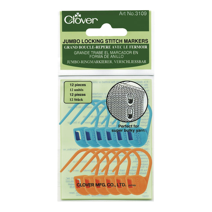 Clover Locking Stitch Markers, Jumbo