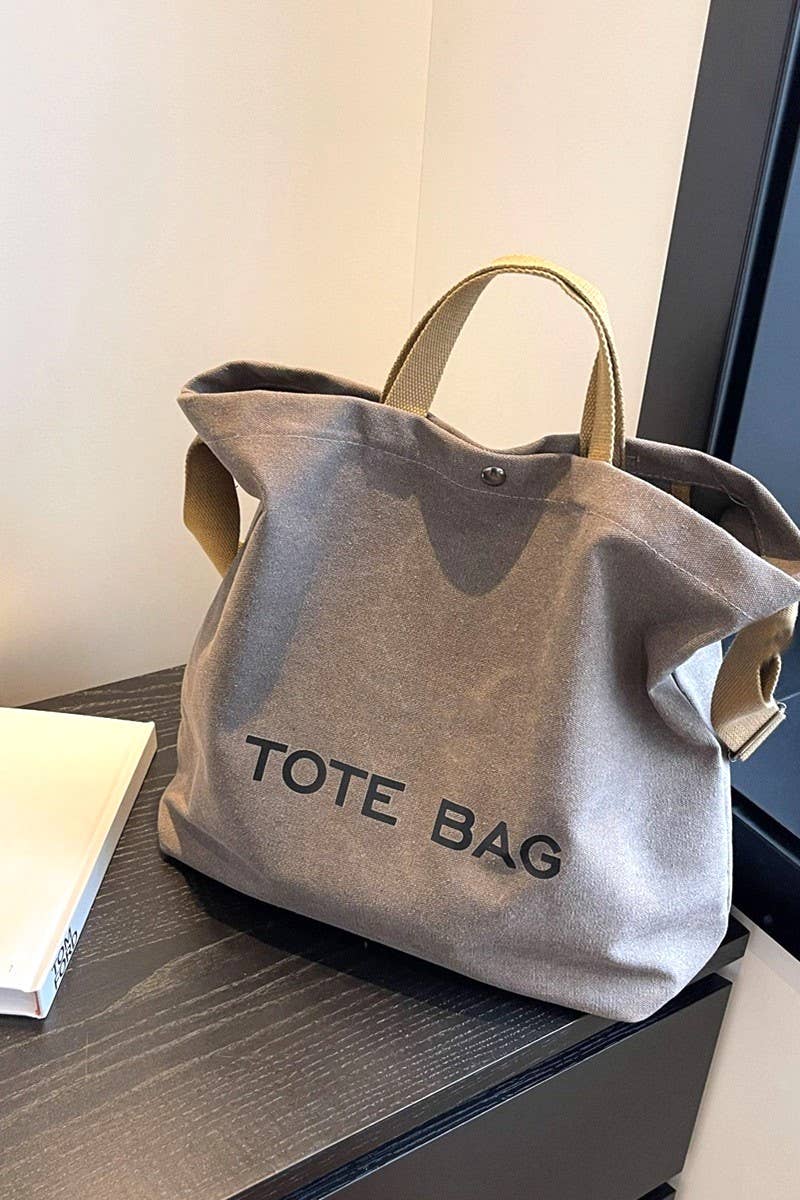 The Tote Bag w/ Shoulder Strap: WHITE