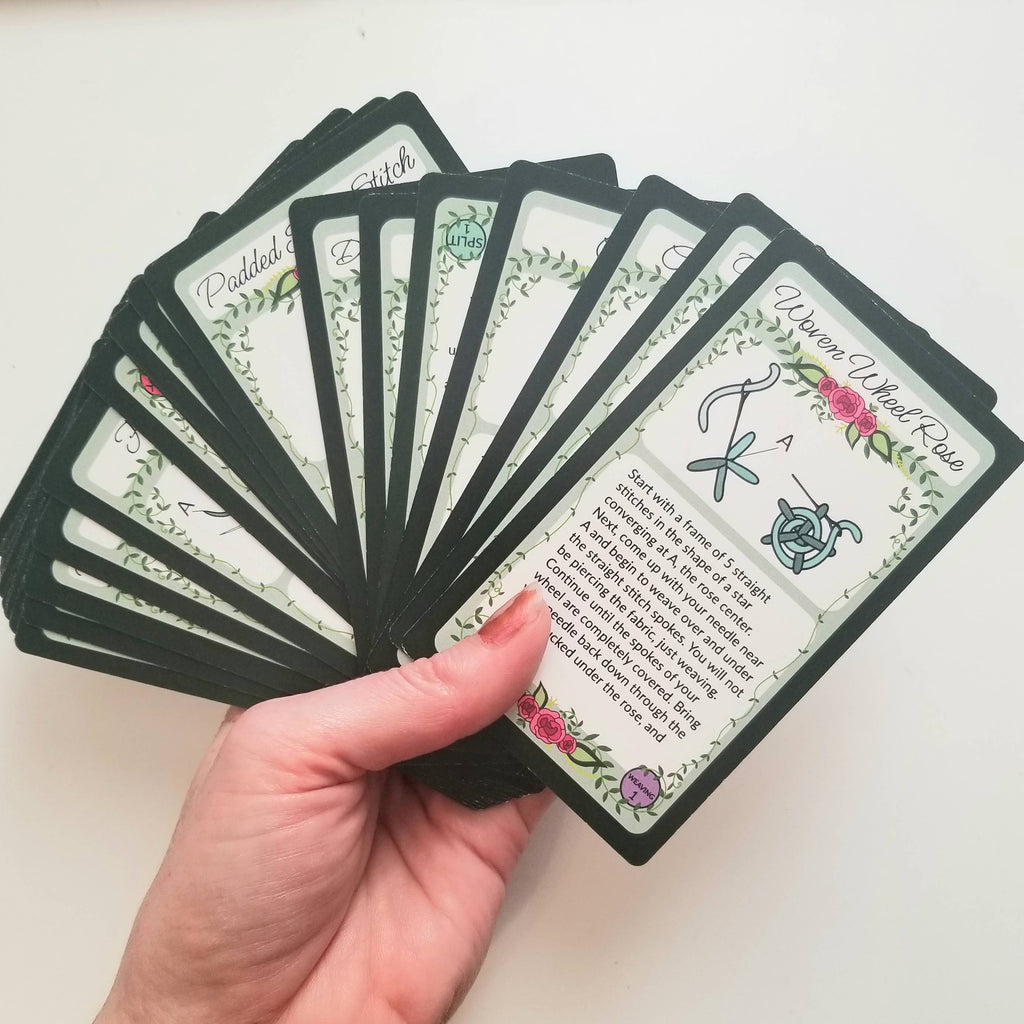Tarjetas de consulta para bordado a mano de Jessica Long Embroidery