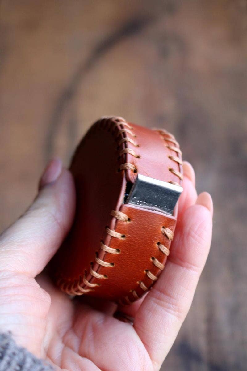 Hand-Stitched Leather Tape Measures