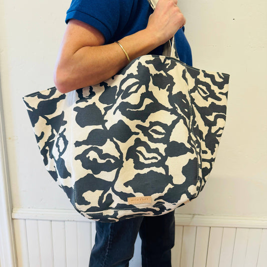 NEW BOHO CANVAS TOTE BAG Vine Black by Erin Flett