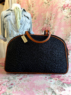 Bolsa de viaje Overnighter Weekender Persian Lamb de Atenti, hecha a mano en EE. UU.