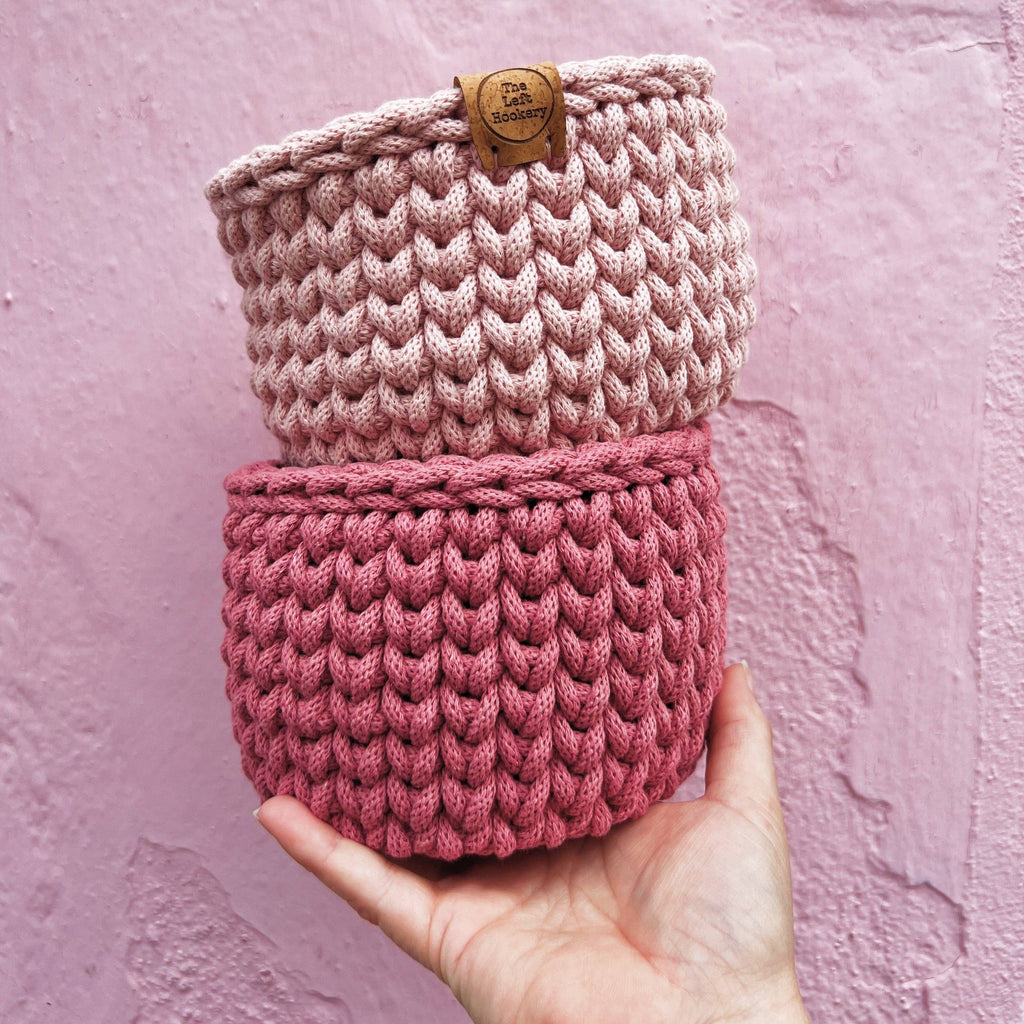 Small Crochet Basket Kit: Teal by The Left Hookery