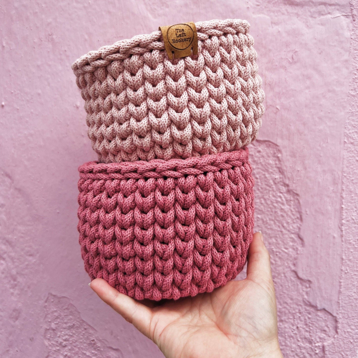 Small Crochet Basket Kit: Teal