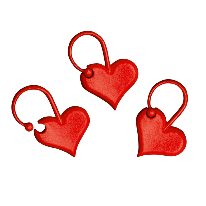 AddiLove Heart Stitch Markers by Addi